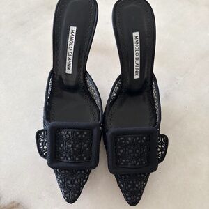 Manolo Blahnik lace heels